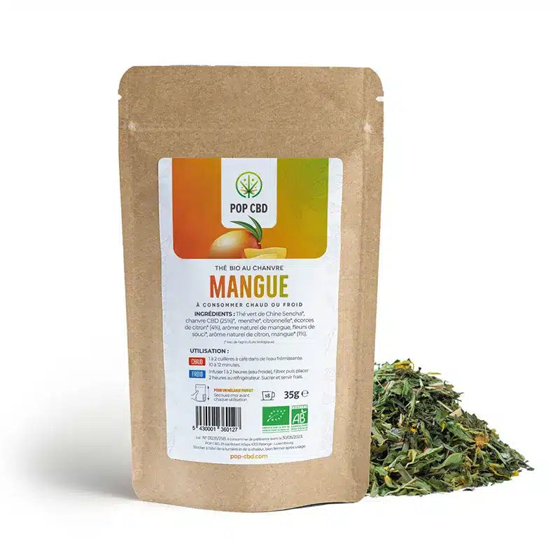 Tisane CBD Bio Fruitées Thé glacé mangue 35g