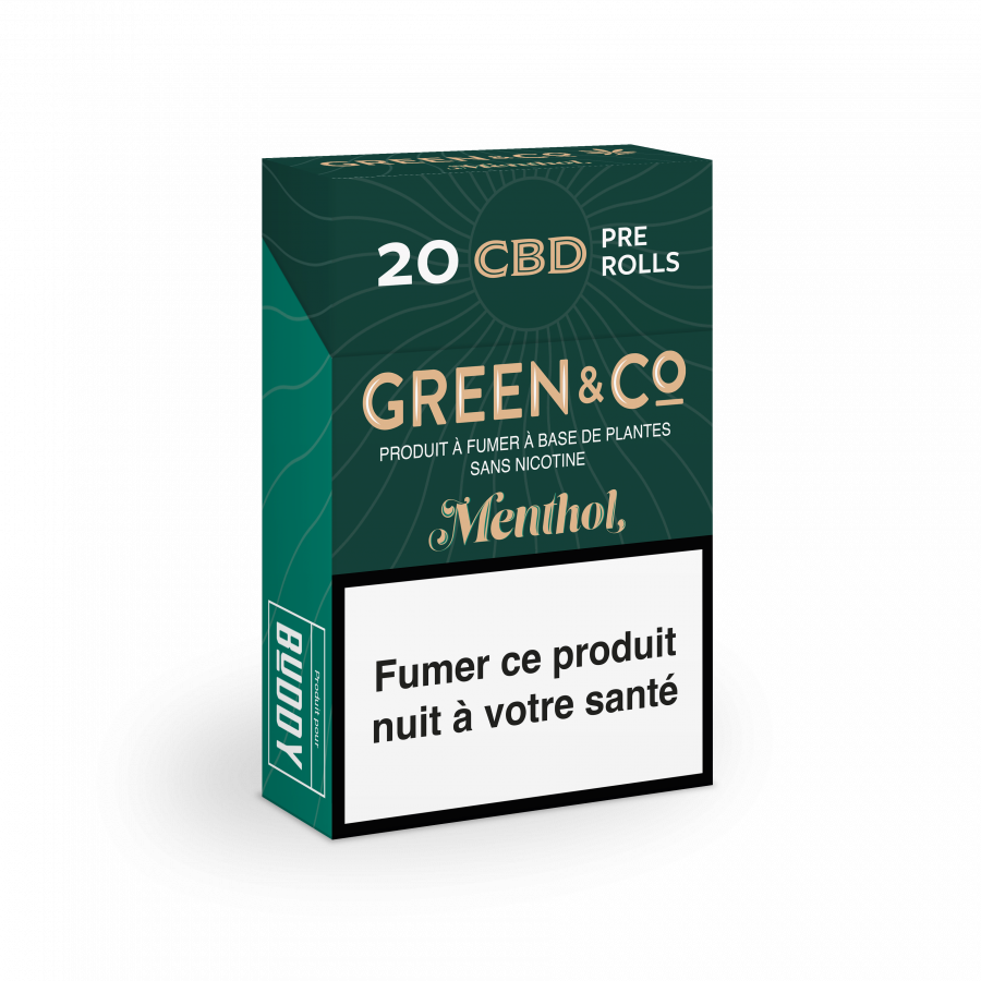 CIGARETTES GREEN&CO MENTHOL SANS NICOTINE