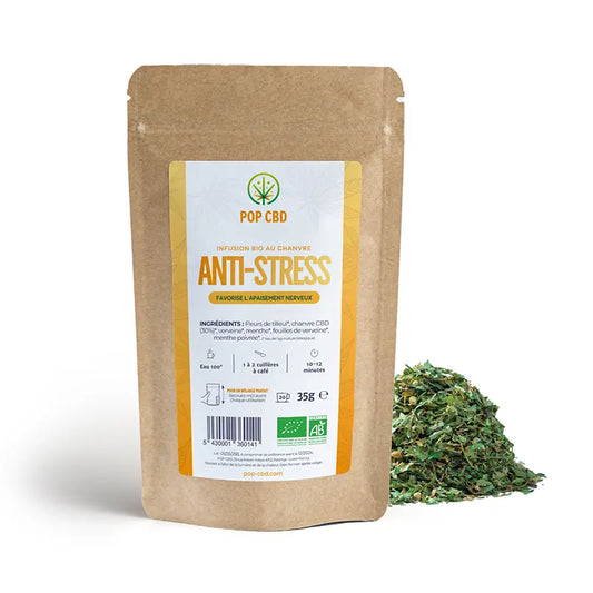 Tisane CBD Bio bien-être Anti-Stress 35g