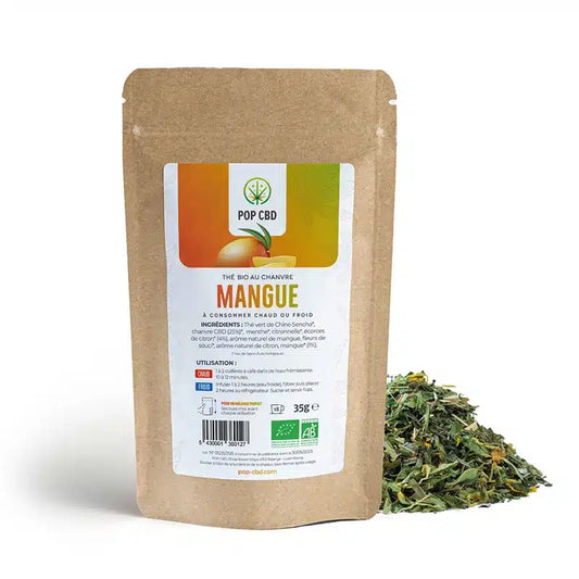 Tisane CBD Bio Fruitées Thé glacé mangue 35g