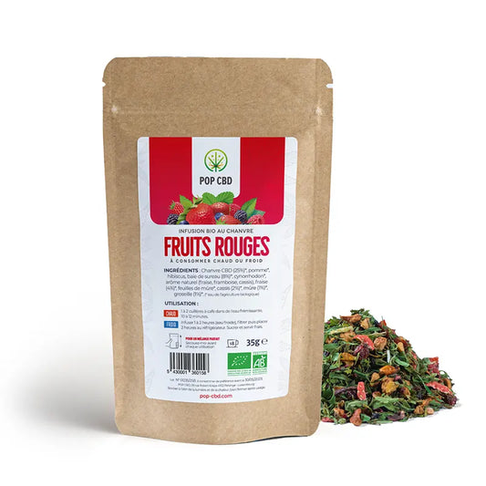 Tisane CBD Bio FRUITEE Fruits rouges 35g