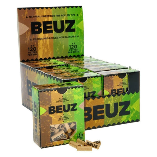 FILTRES EN CARTON PRE-ROULES BRUN  BOITES DE 120PCS - BEUZ