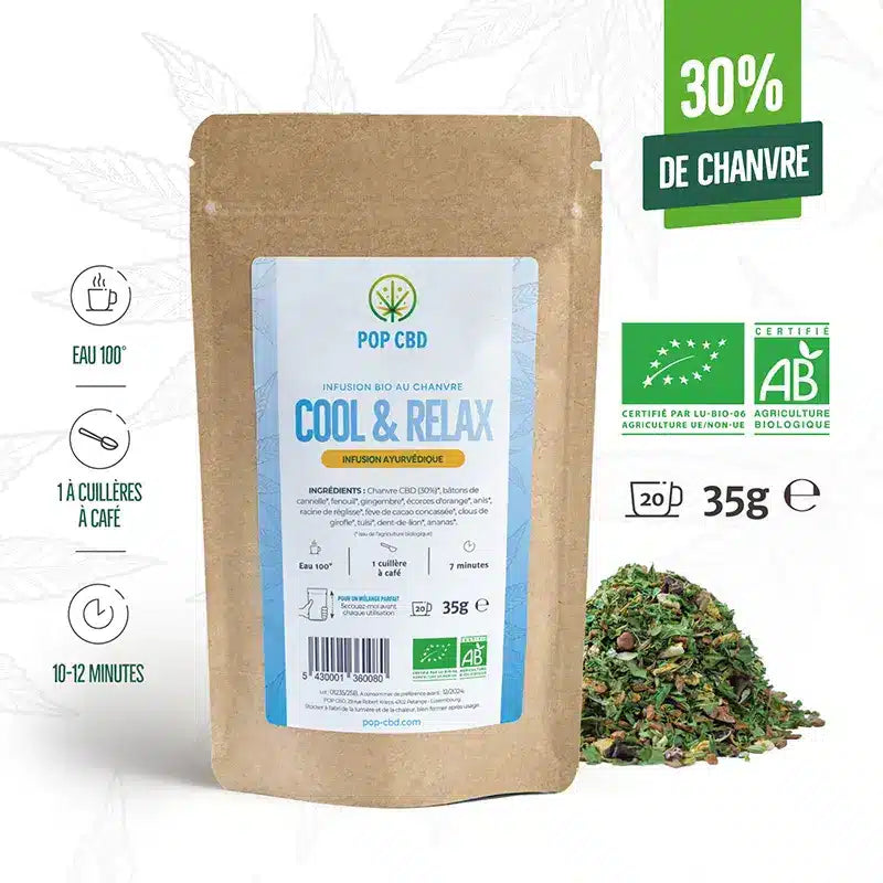 Tisane CBD Bio bien-être Cool & Relax 35g