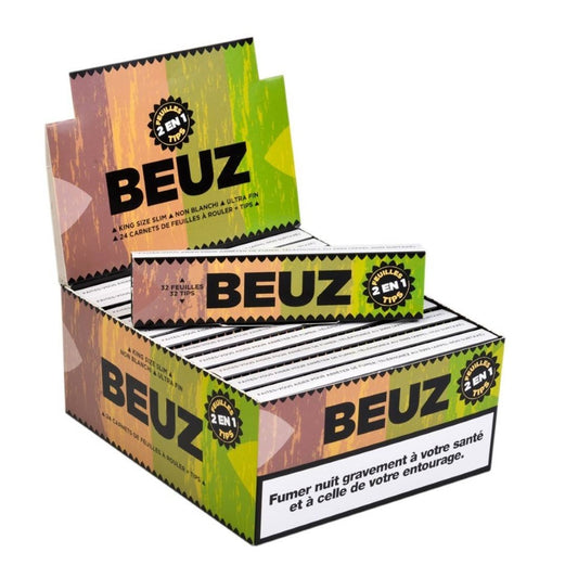 FEUILLES A ROULER BRUN SLIM + FILTRES BEUZ
