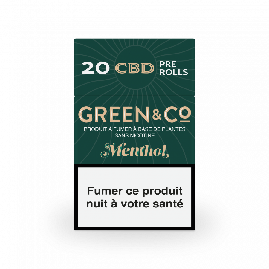 CIGARETTES GREEN&CO MENTHOL SANS NICOTINE