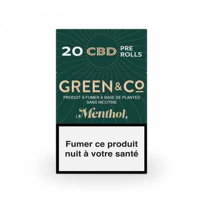 CIGARETTES GREEN&CO MENTHOL SANS NICOTINE