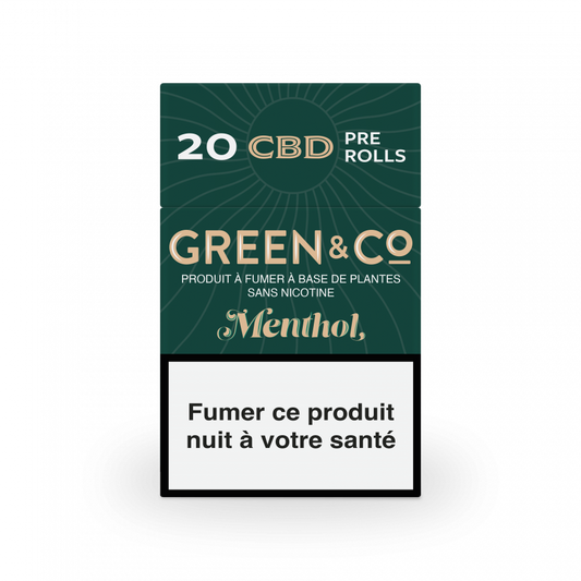CIGARETTES GREEN&CO MENTHOL SANS NICOTINE