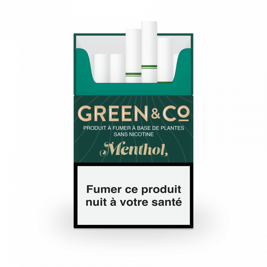 CIGARETTES GREEN&CO MENTHOL SANS NICOTINE