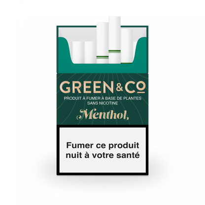 CIGARETTES GREEN&CO MENTHOL SANS NICOTINE