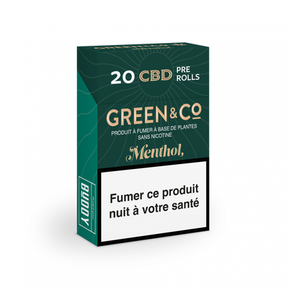 CIGARETTES GREEN&CO MENTHOL SANS NICOTINE